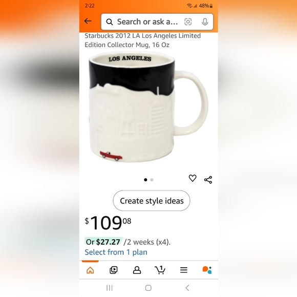 Starbucks 2012 LA Los Angeles Limited Edition Collector Mug, 16 Oz - Picture 15 of 15